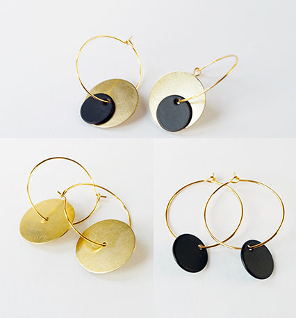 Brass & Black 3-in-1 Hoops