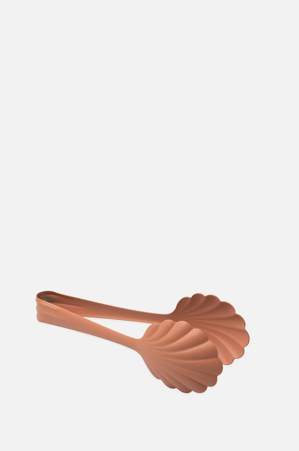 The Every Space scalloped, vintage 'Old Pink' Bread Tongs in stainless steel with a matt finish by Roger Orfevre