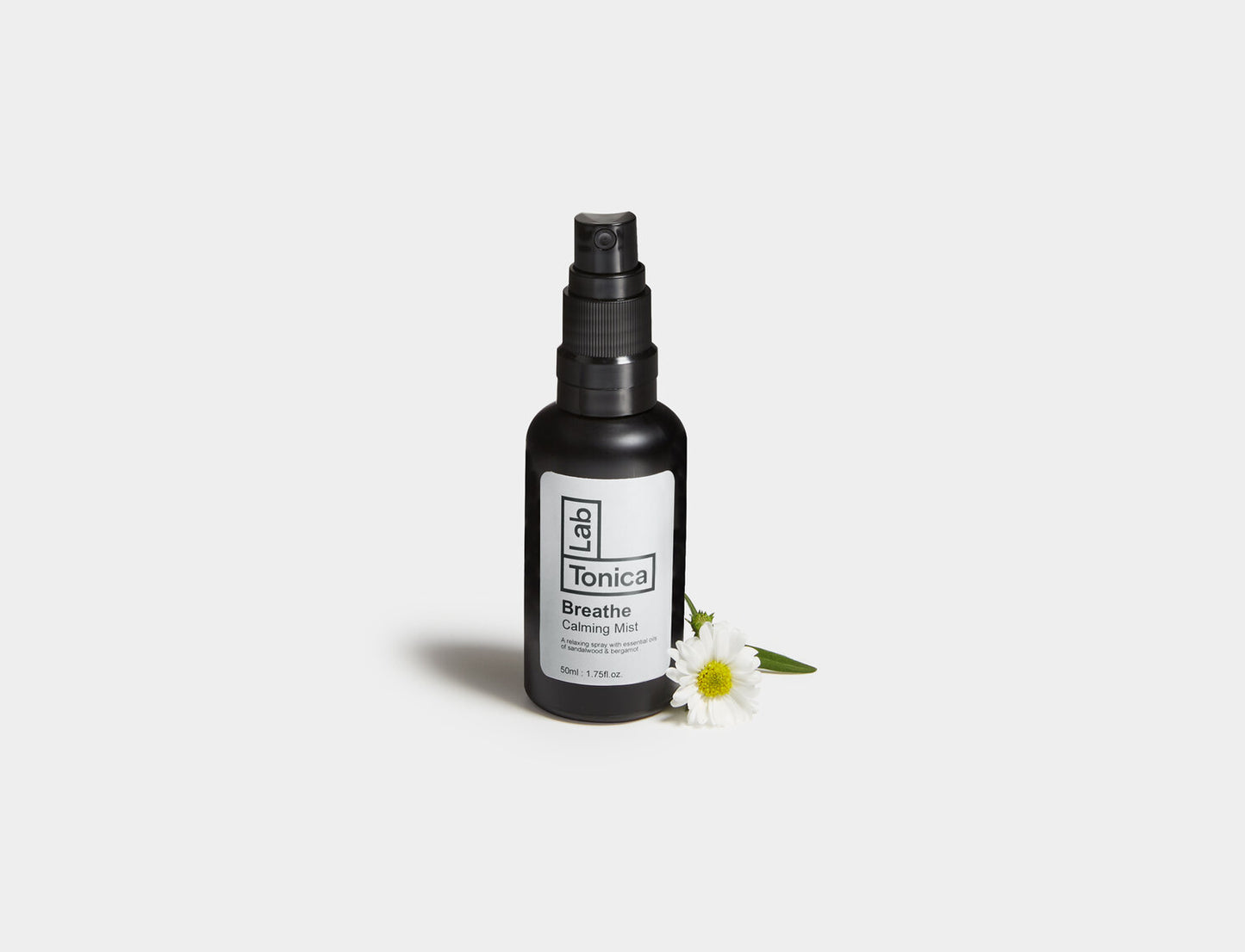 The Every Space 50ml Breath mist, by Lab Tonica, calming mood mist blended with soothing essential oils of Sandalwood, Sweet Orange, Bergamot and Lavender