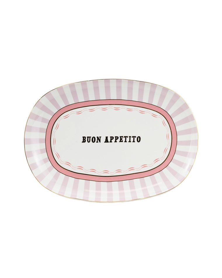 Yvonne Ellen Buon Appetito Slogan Platter