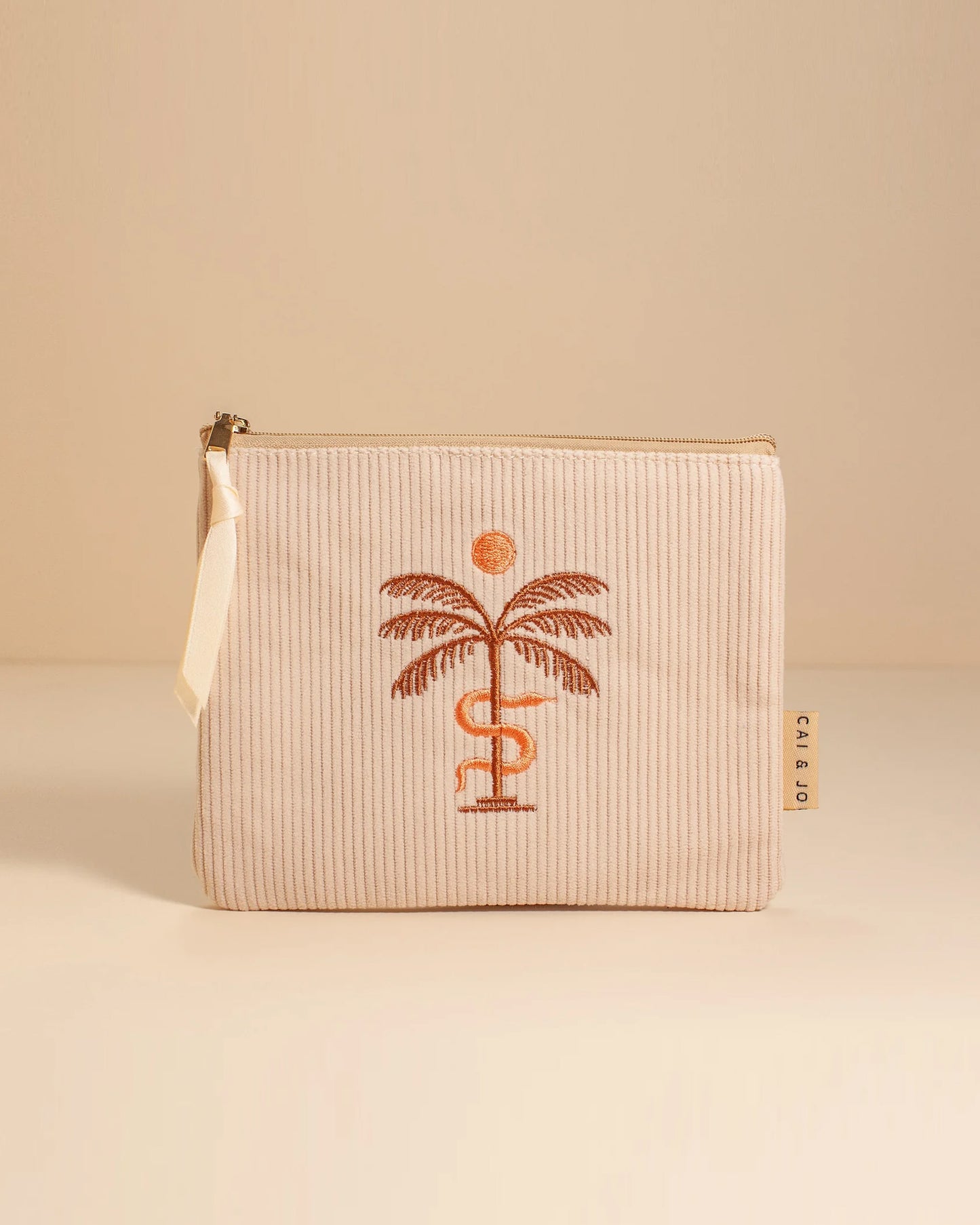 Corduroy Pouch in Stone