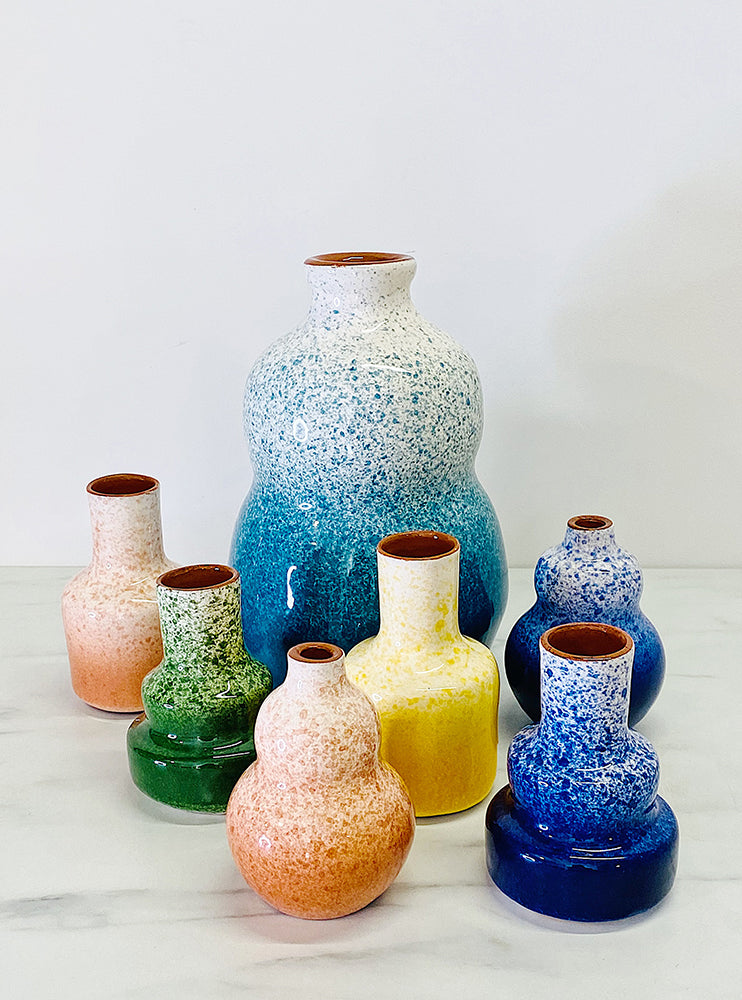 Mini 'Stepped' Spray Vase in Blue