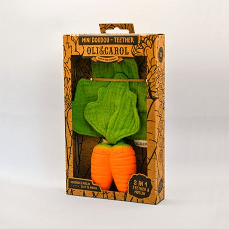 Cathy the Carrot Mini Doudou - Teether