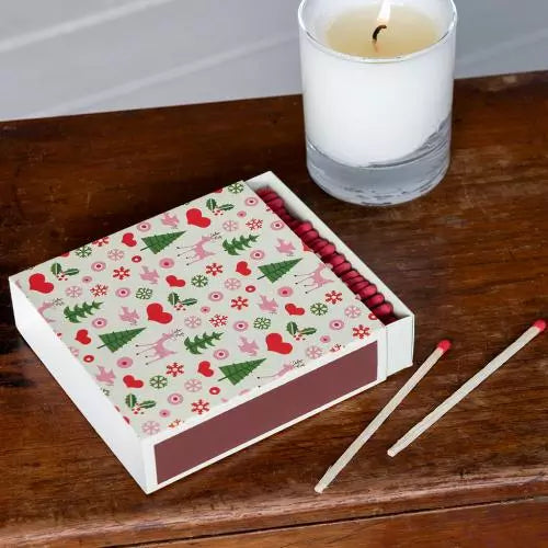 The Every Space festive Christmas Box of Matches with 125 long matches by Rex London