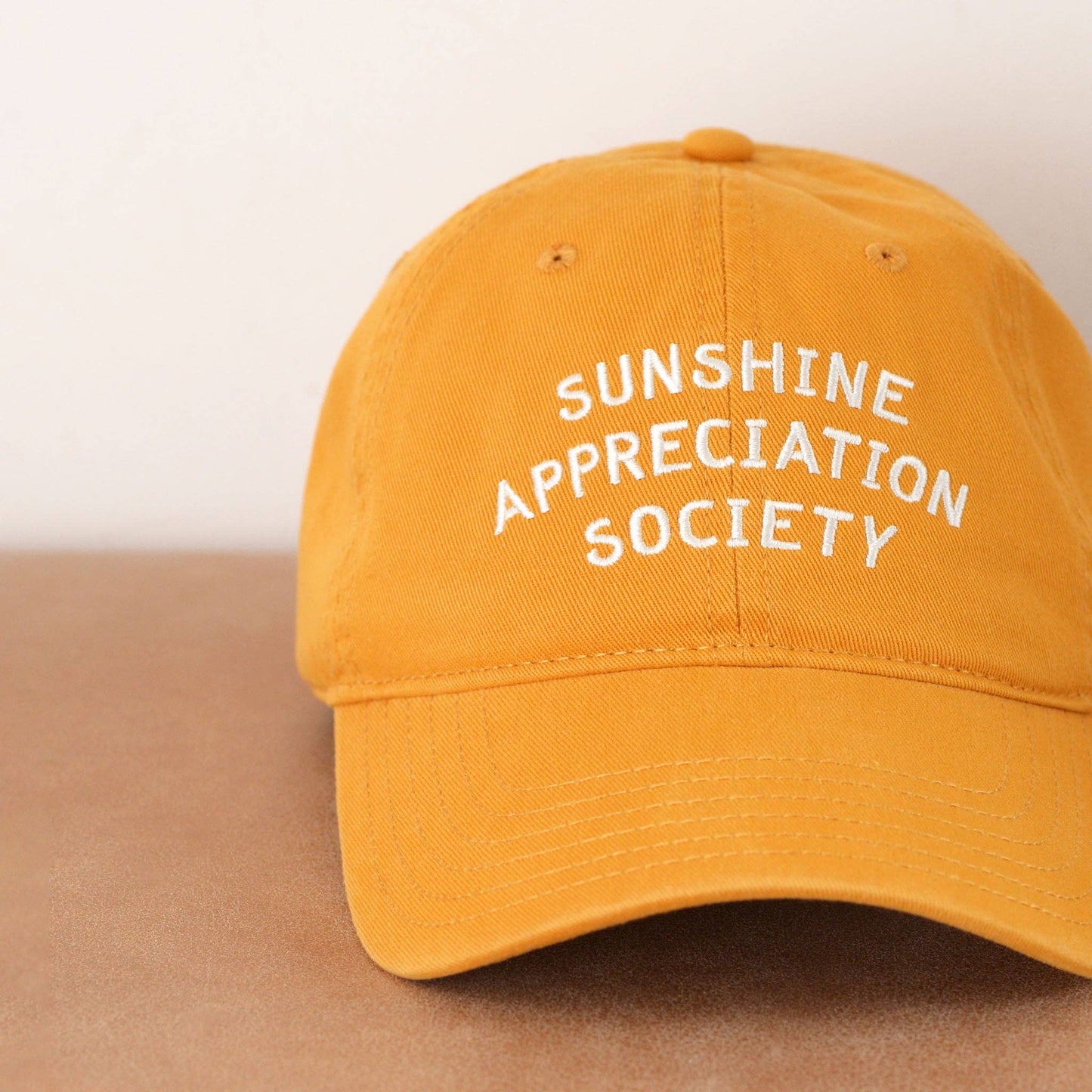 Sunshine Appreciation Society | Cotton Baseball Cap | Yellow