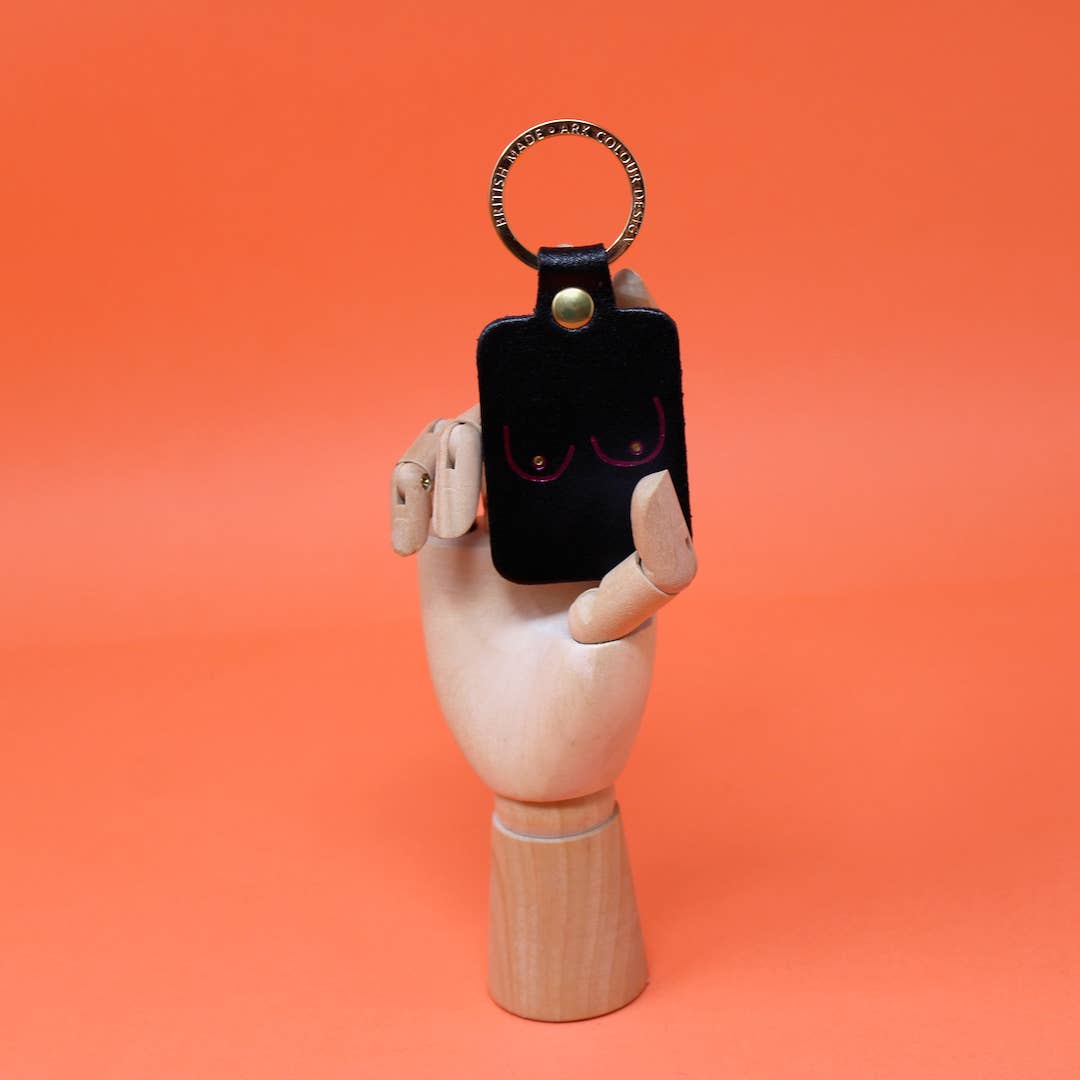 Boob Leather Keyring
