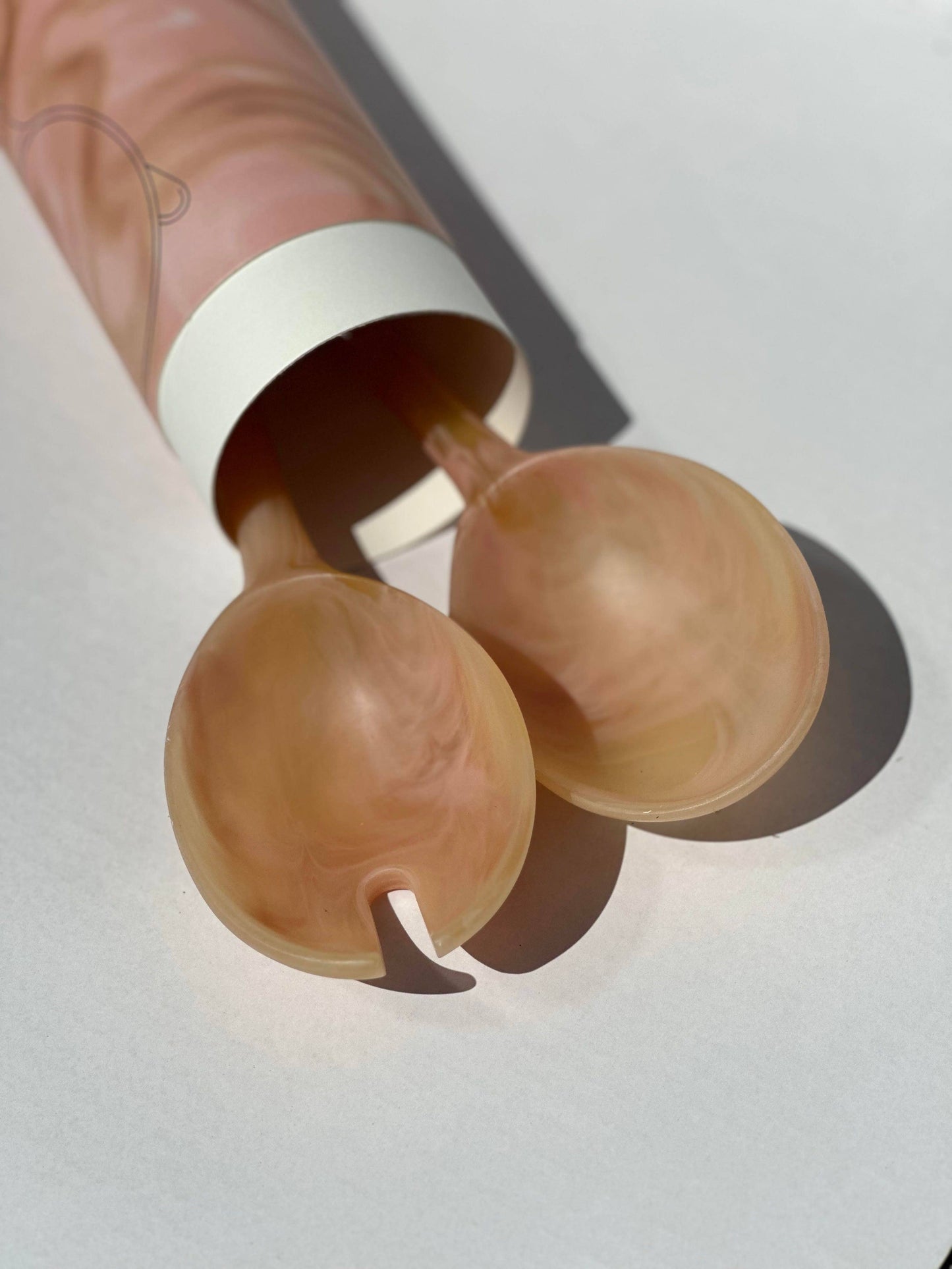 Resin Salad Servers | Coral