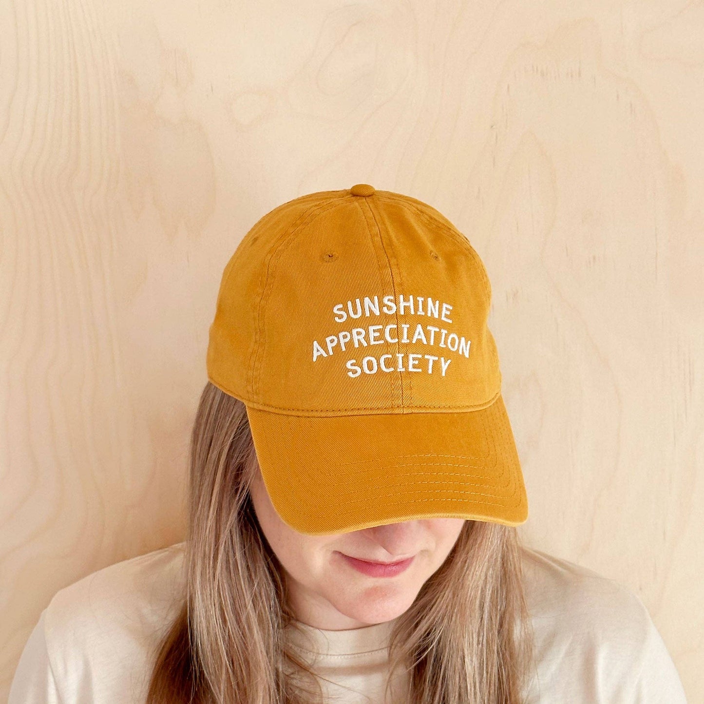 Sunshine Appreciation Society | Cotton Baseball Cap | Yellow