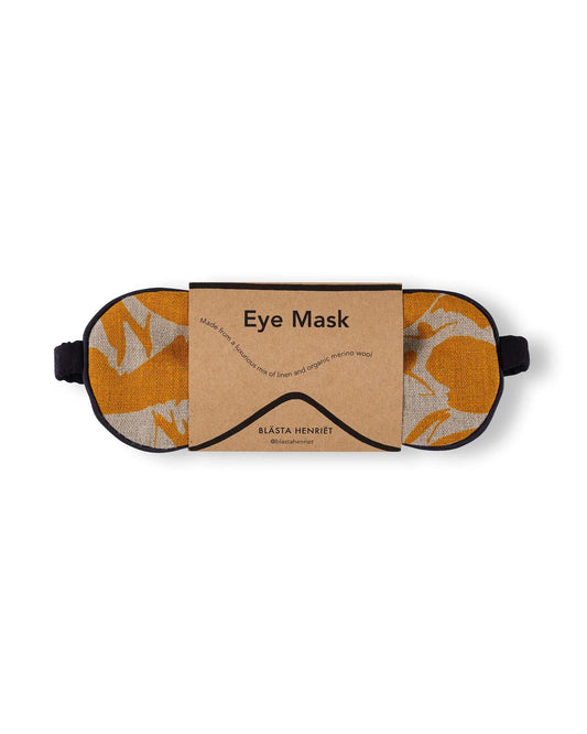 The Every Space yellow sleep Eye Mask in Linen and Merino wool by Blasta