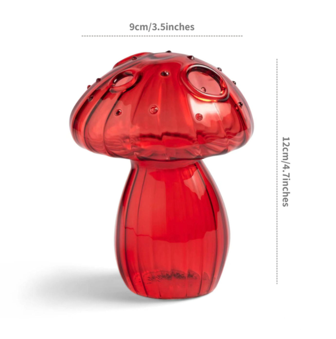 Mini Glass Mushroom Bud Vase: Yellow