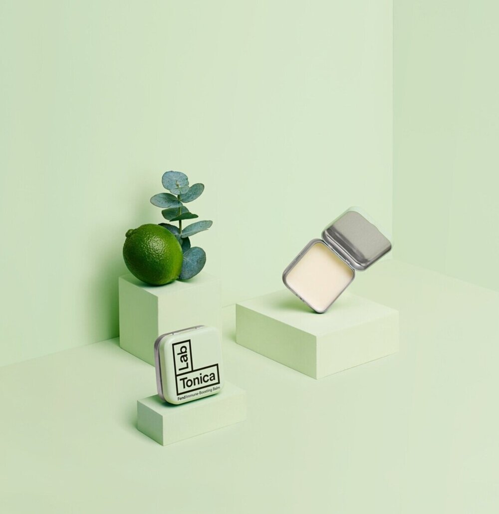The Every Space Fend Vapour Balm by Lab Tonica contains eucalyptus and lime and bolsters the immune system