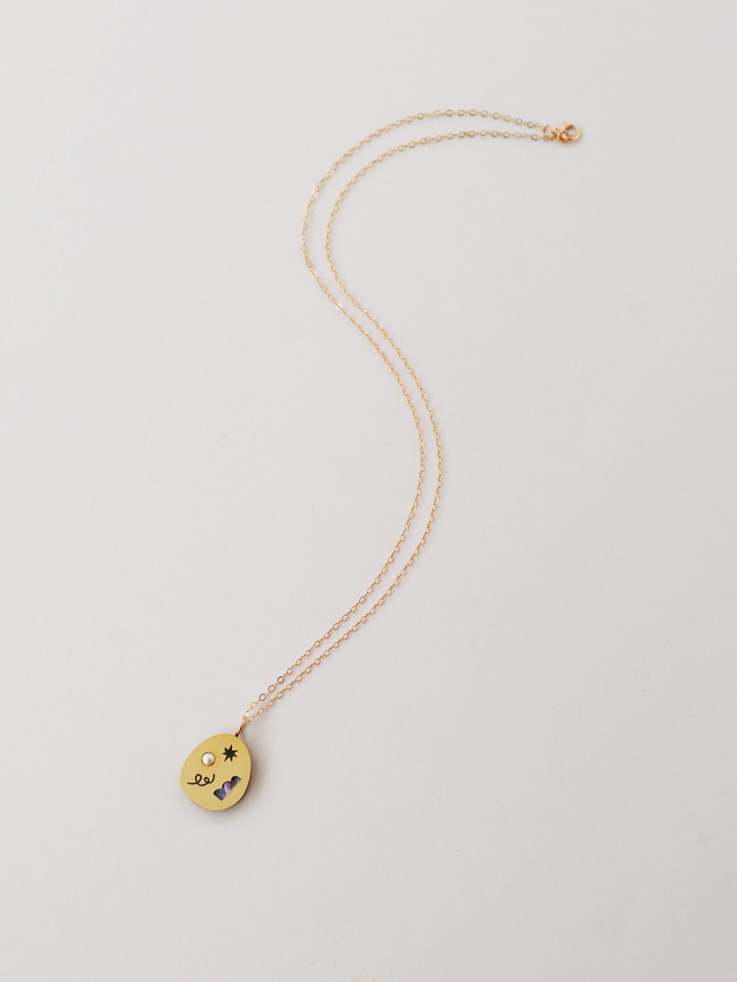 Frances Necklace in Brass