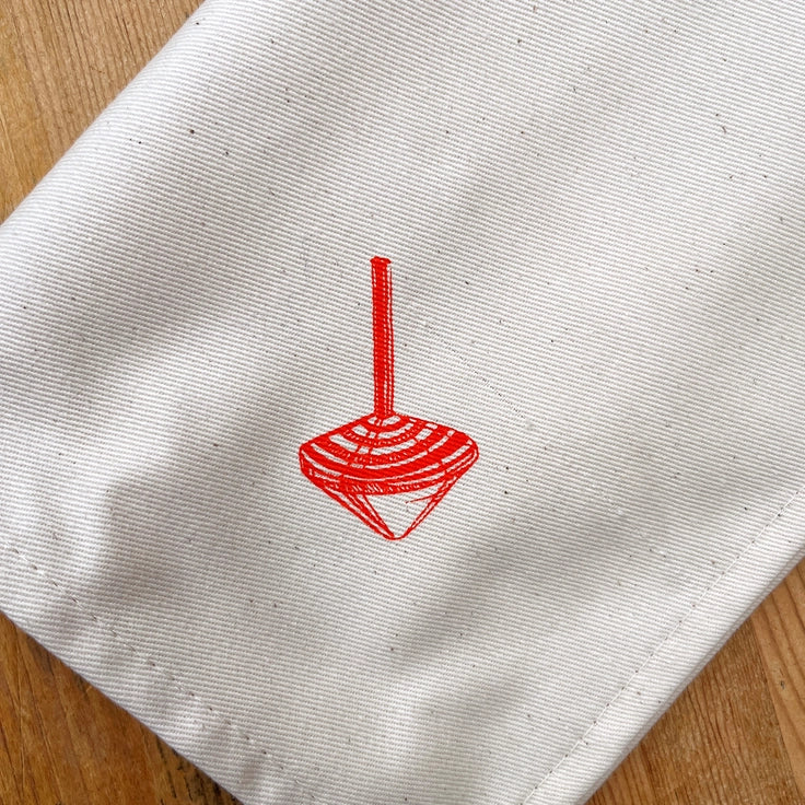 Set of 6 100% cotton Christmas Cracker Napkins by Lottie Day, featuring printed cracker prizes