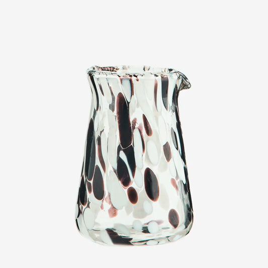 Glass Milk Jug | Brown & White