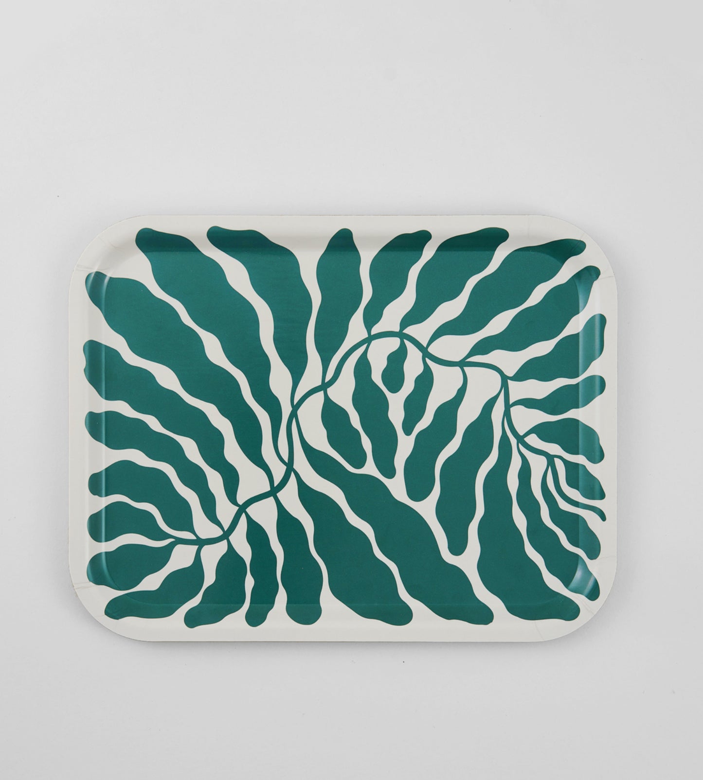 Leaves Art Tray in Green