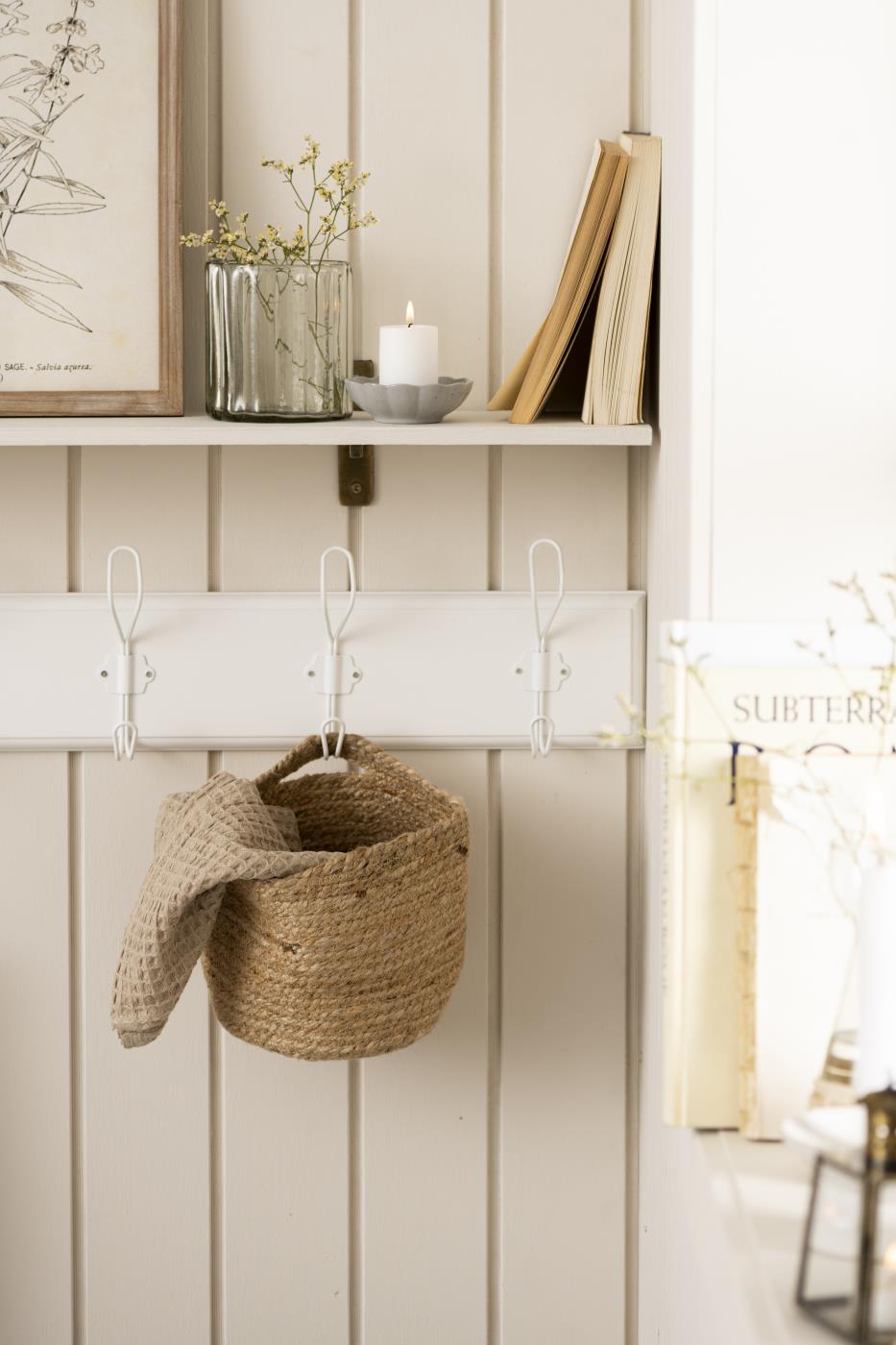 Hand Blown Glass Vase with Wide Grooves