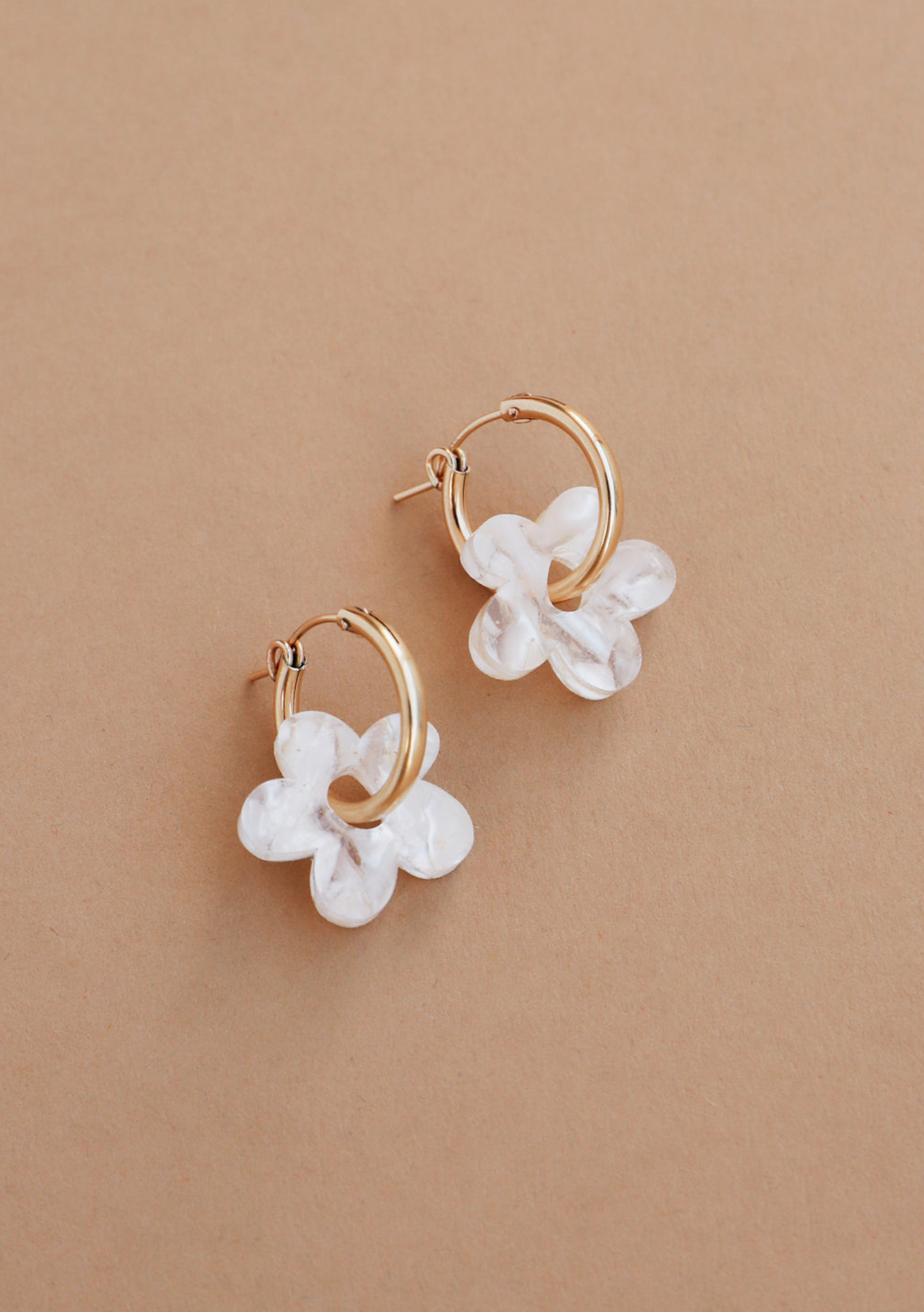 Nina II Hoops in Off-White