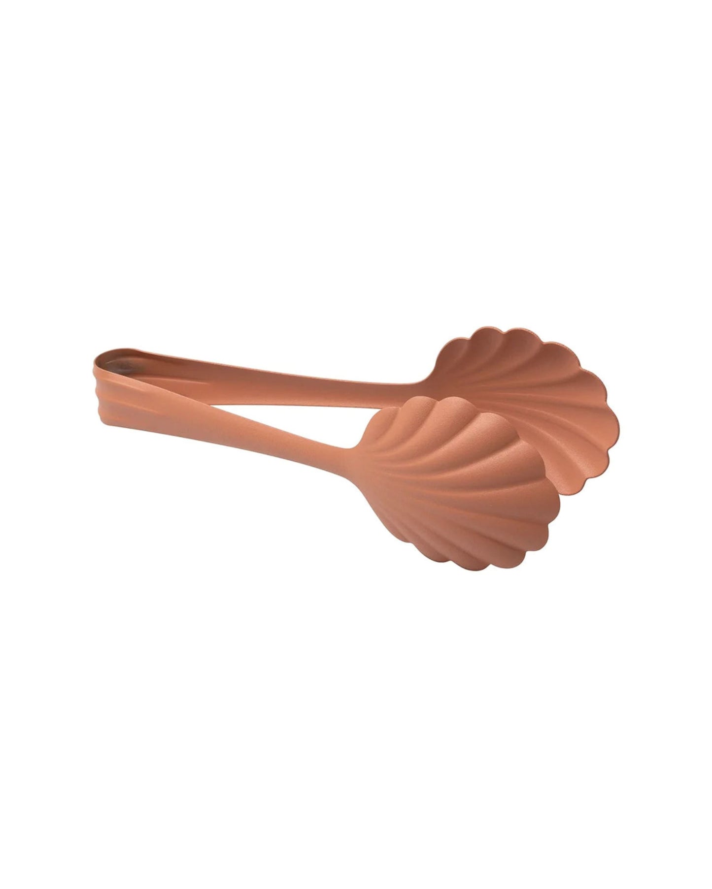 The Every Space scalloped, vintage 'Old Pink' Bread Tongs in stainless steel with a matt finish by Roger Orfevre