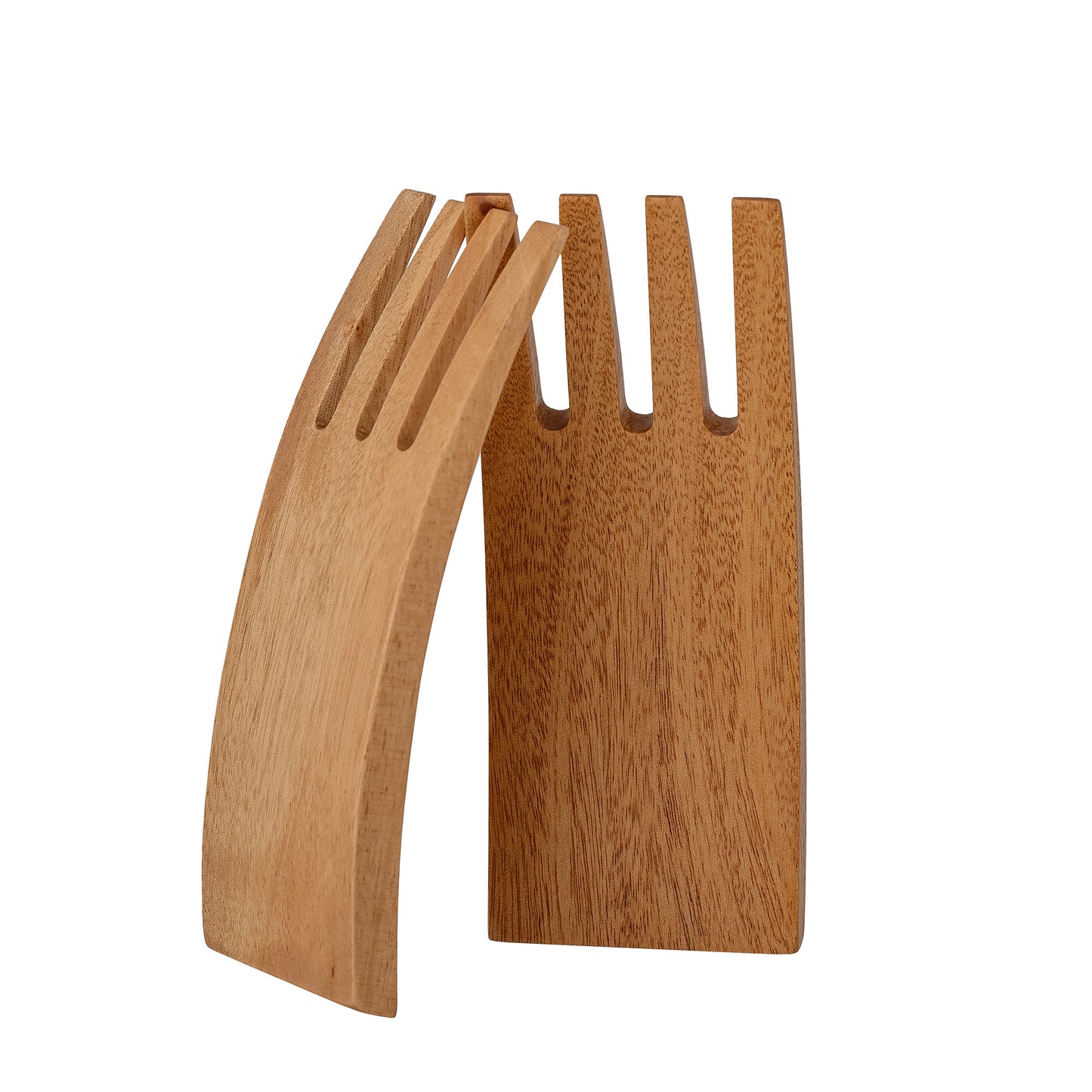 Zaza Salad Servers in Brown Mahogany