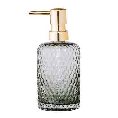 Black glass and gold soap dispenser by Bloominville