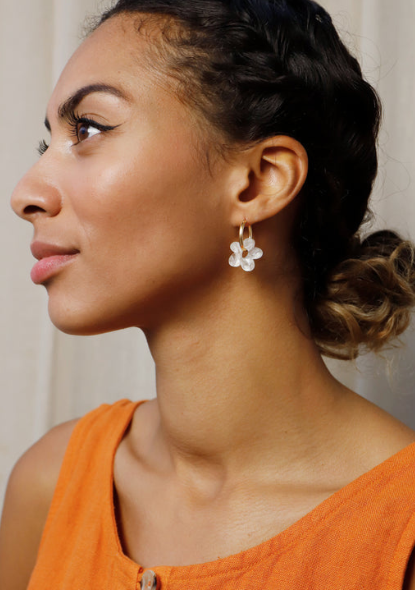 Nina II Hoops in Off-White