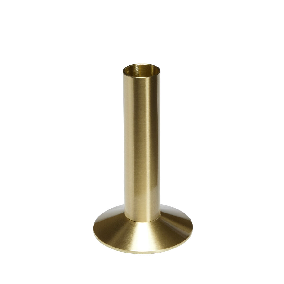 Sleek Candle Holder in Brass