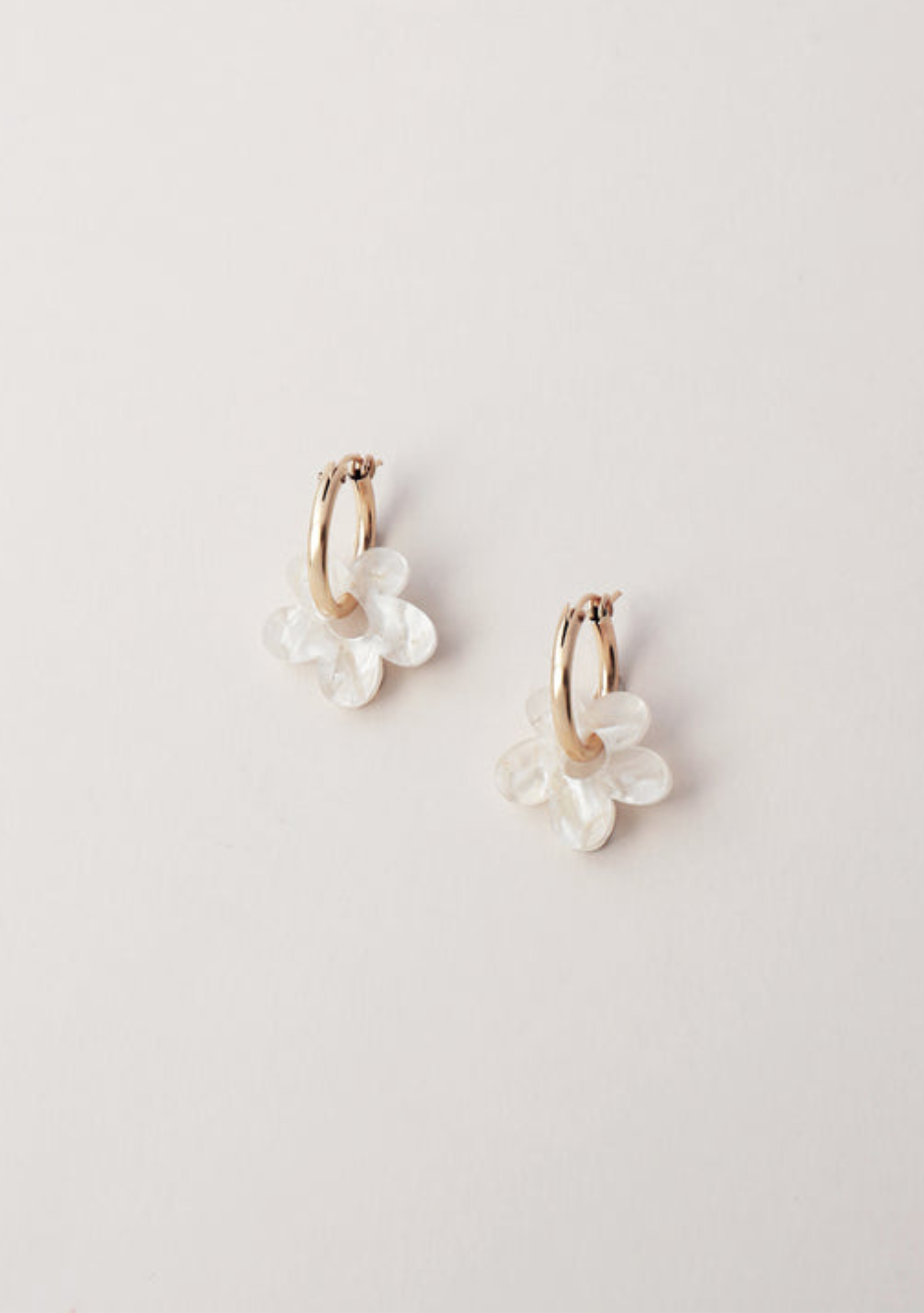 Nina II Hoops in Off-White