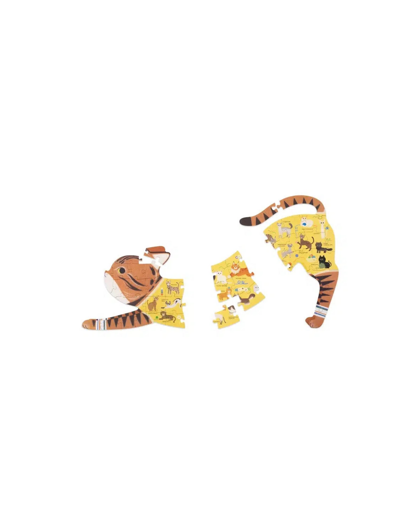 Image of the puzzle: it’s shaped like a ginger cat stretching