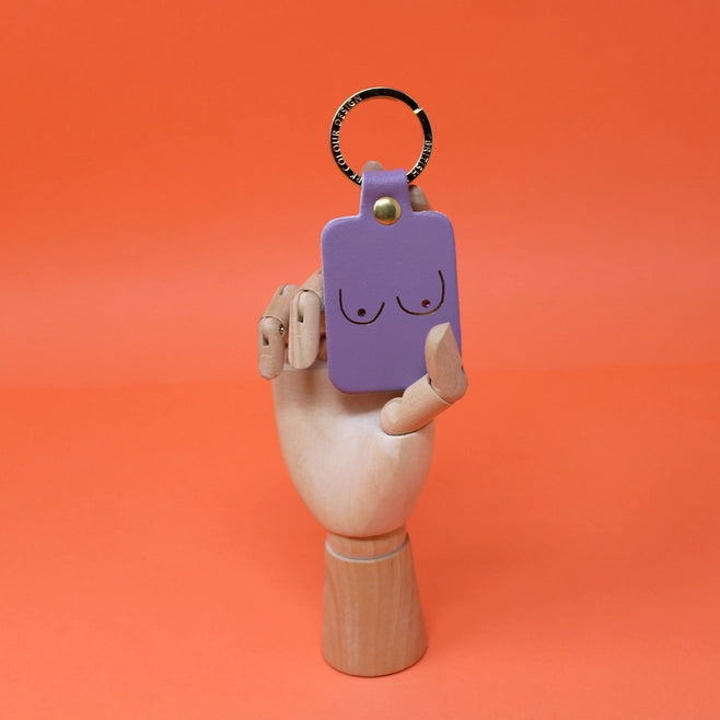 Boob Leather Keyring