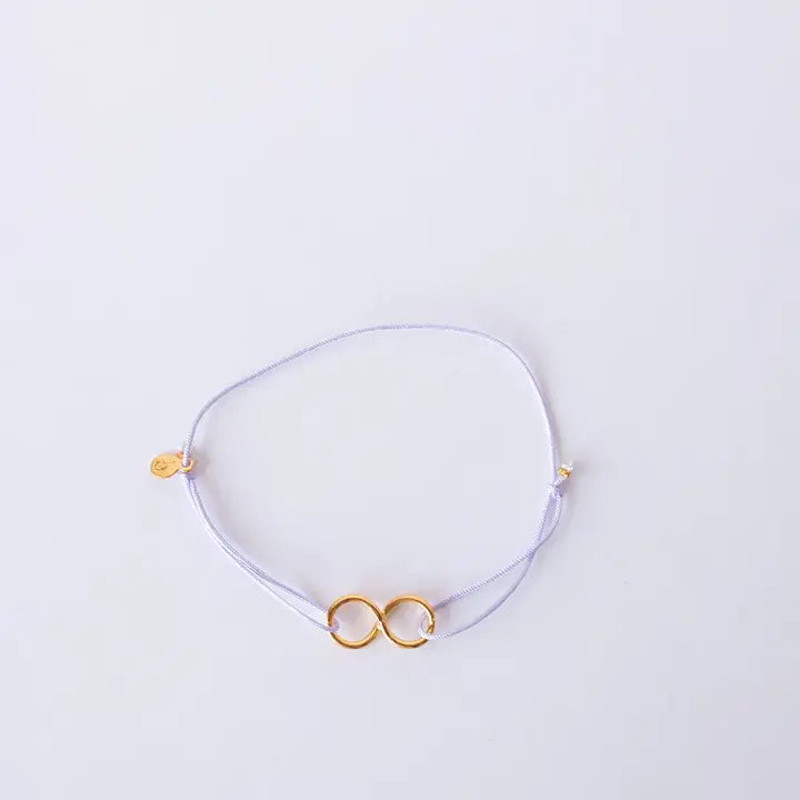 Gold Infinity Bracelet - Lilac
