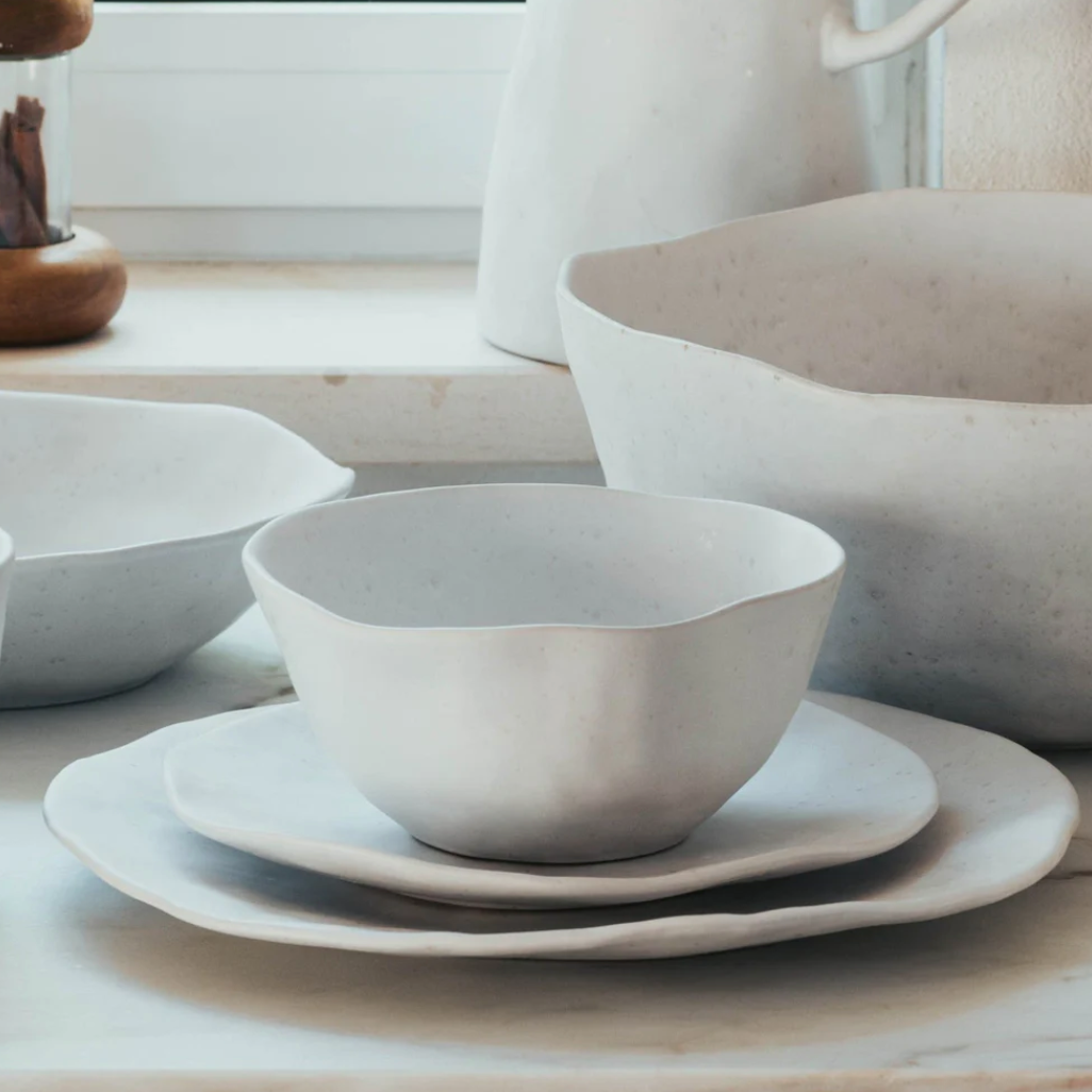 Nature Shape Smooth White Bowl