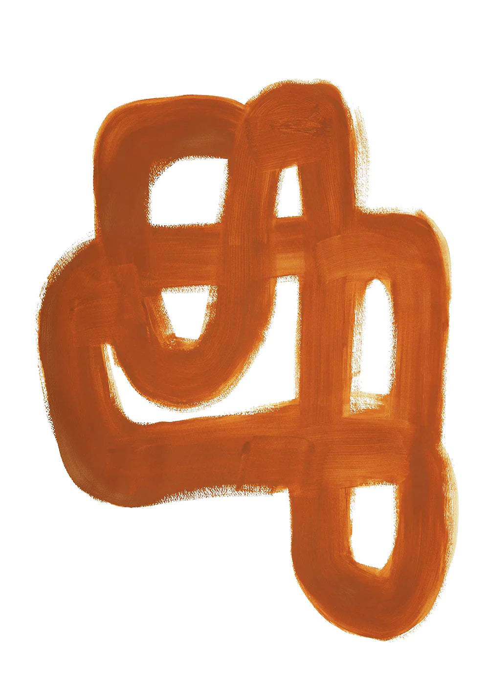 Orange Brush Print