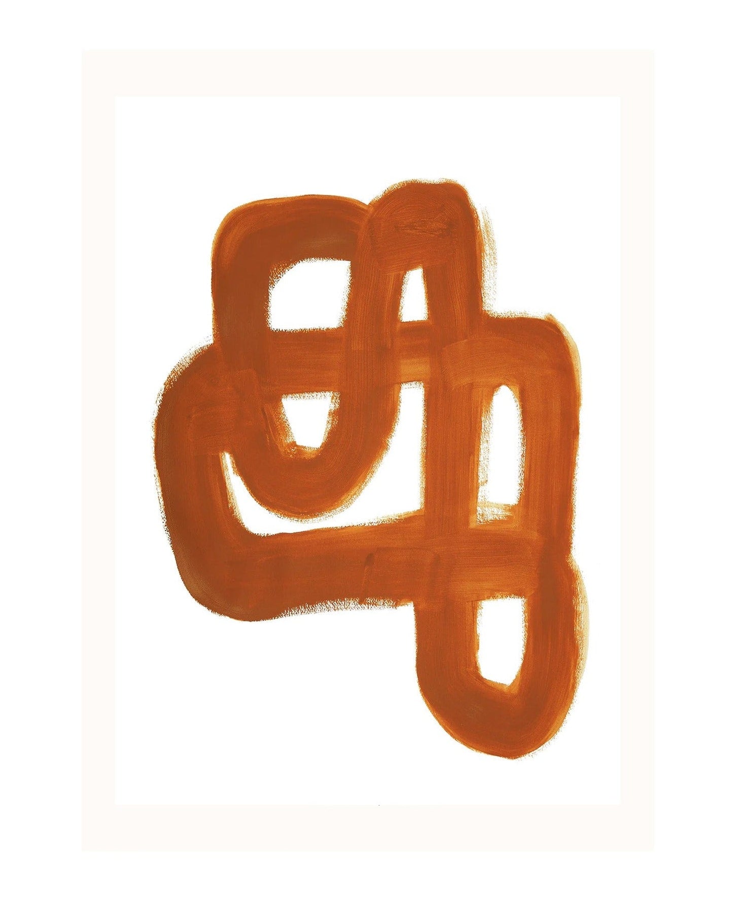 Orange Brush Print