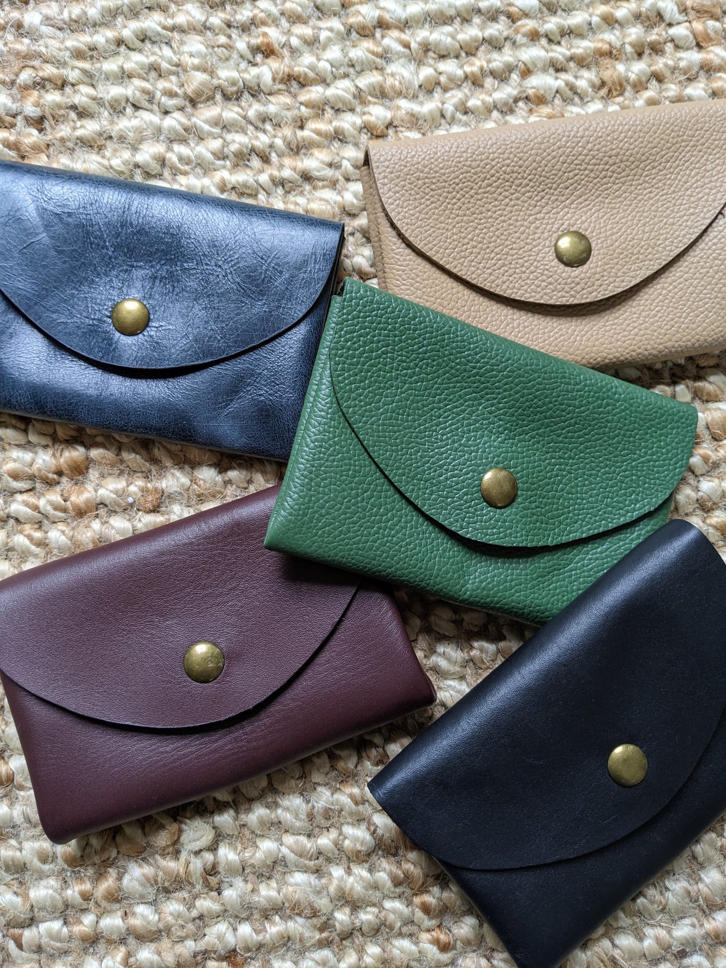 'Penny' Purse in Green Leather