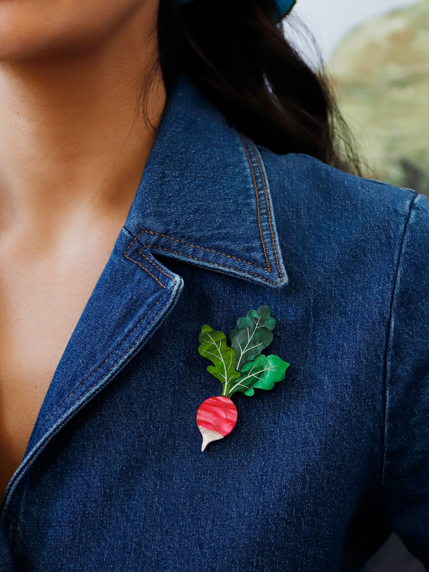 Radish Brooch