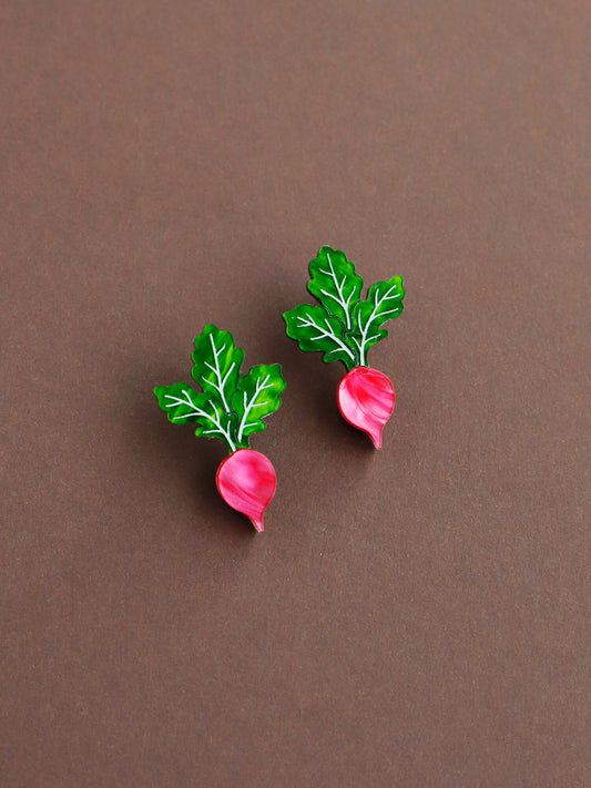 Radish studs by wolf and moon