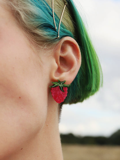 Raspberry Stud Earrings