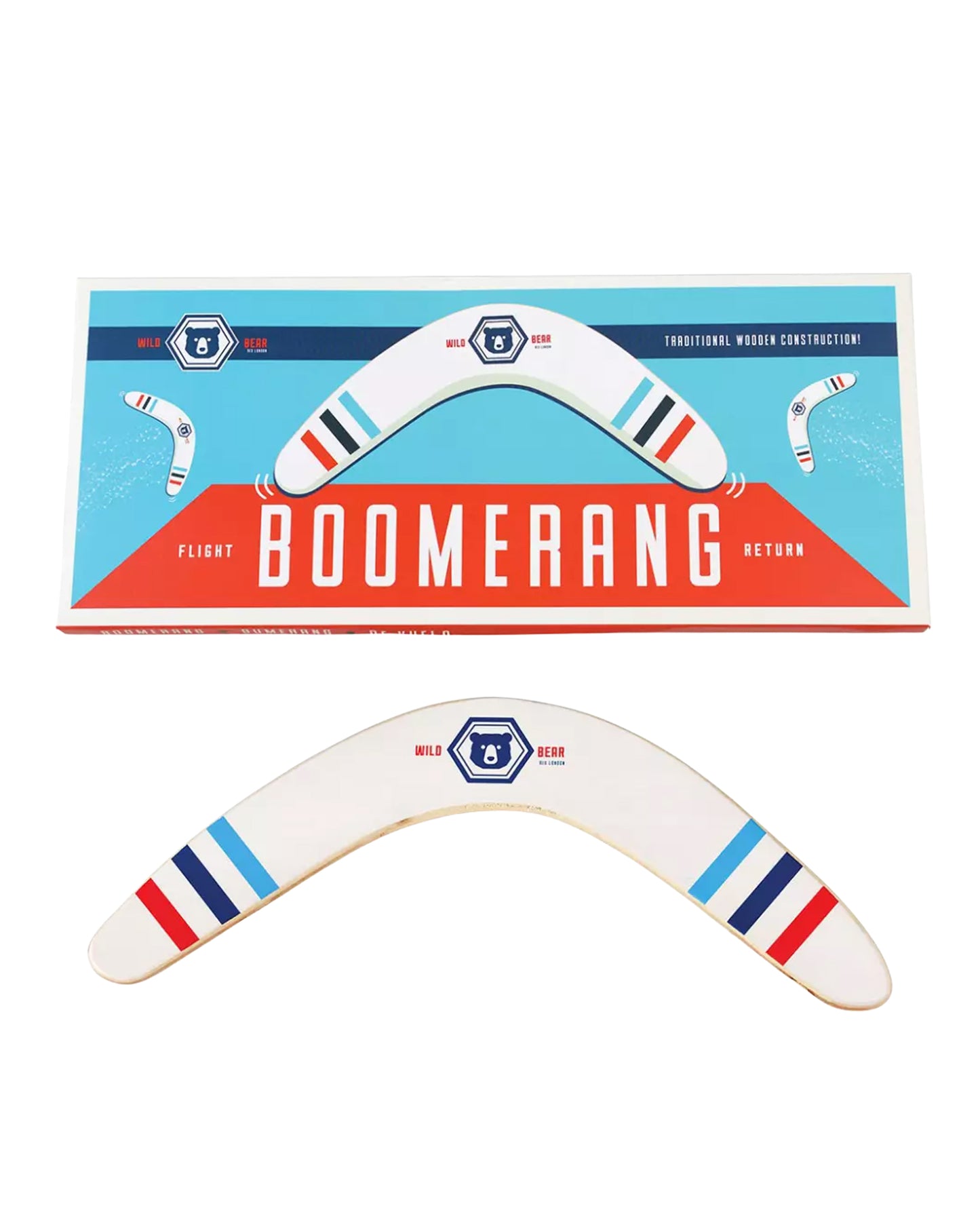Wild Bear Wooden Boomerang
