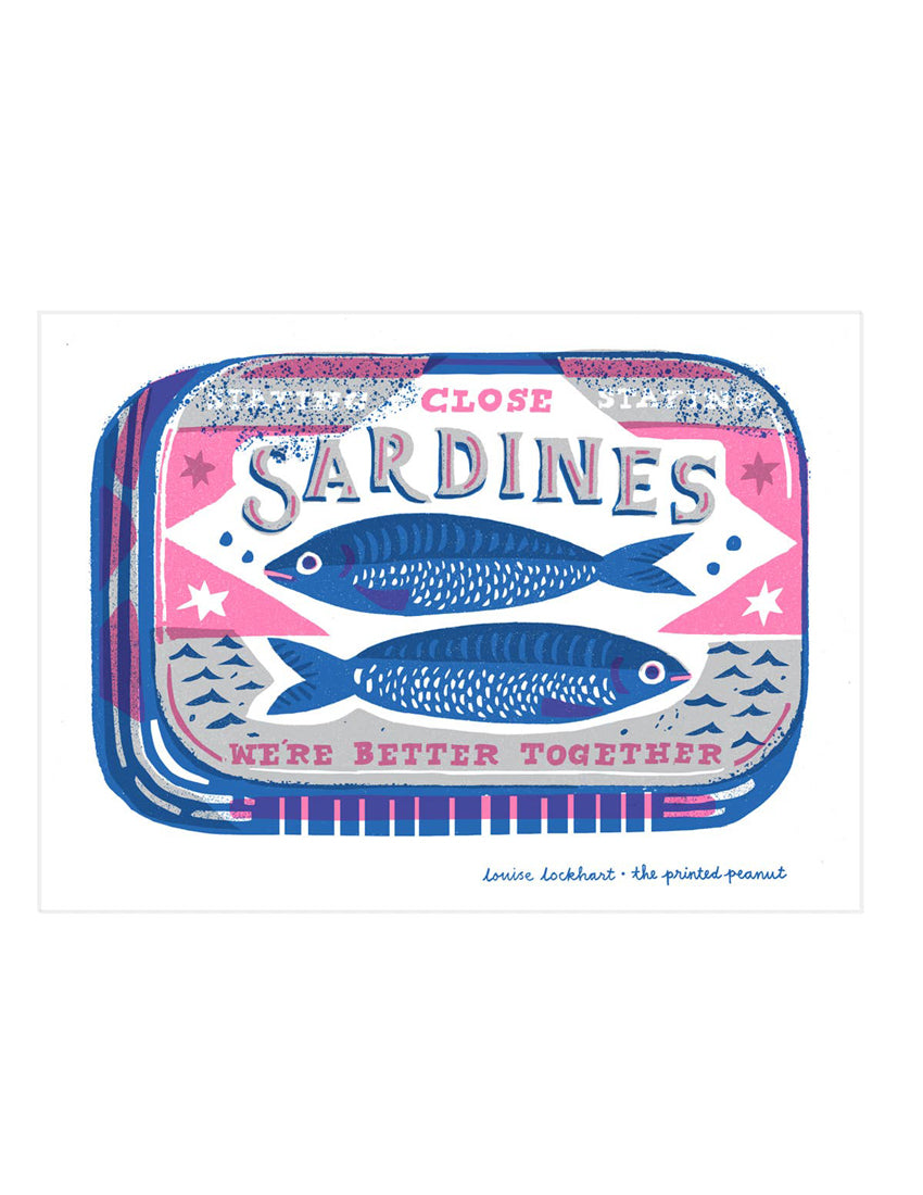 Sardines Risograph Art Print | A4