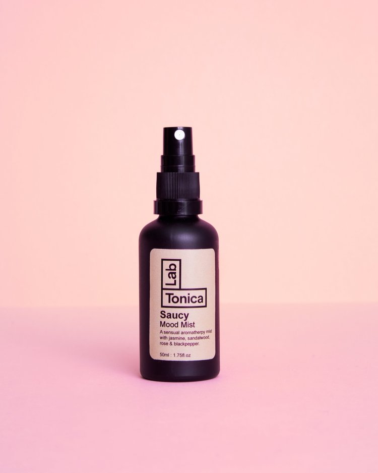 The Every Space 50ml Sensual aromatherapy body mist with essential oils of sandalwood, rose, jasmine, black pepper and patchouli by Lab Tonica