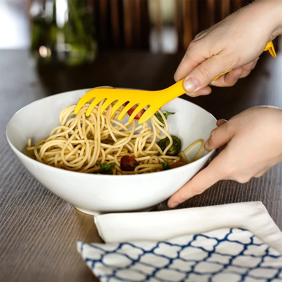 The Every Space Vintage Stainless Steel Spaghetti Tongs by Roger Orfevre