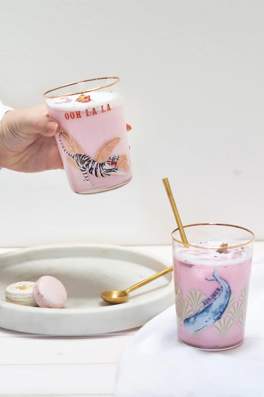 Whale High Ball Glass by Yvonne Ellen