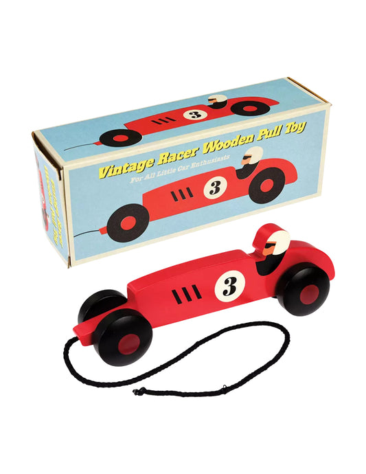 Wooden pull toy - Vintage Racer