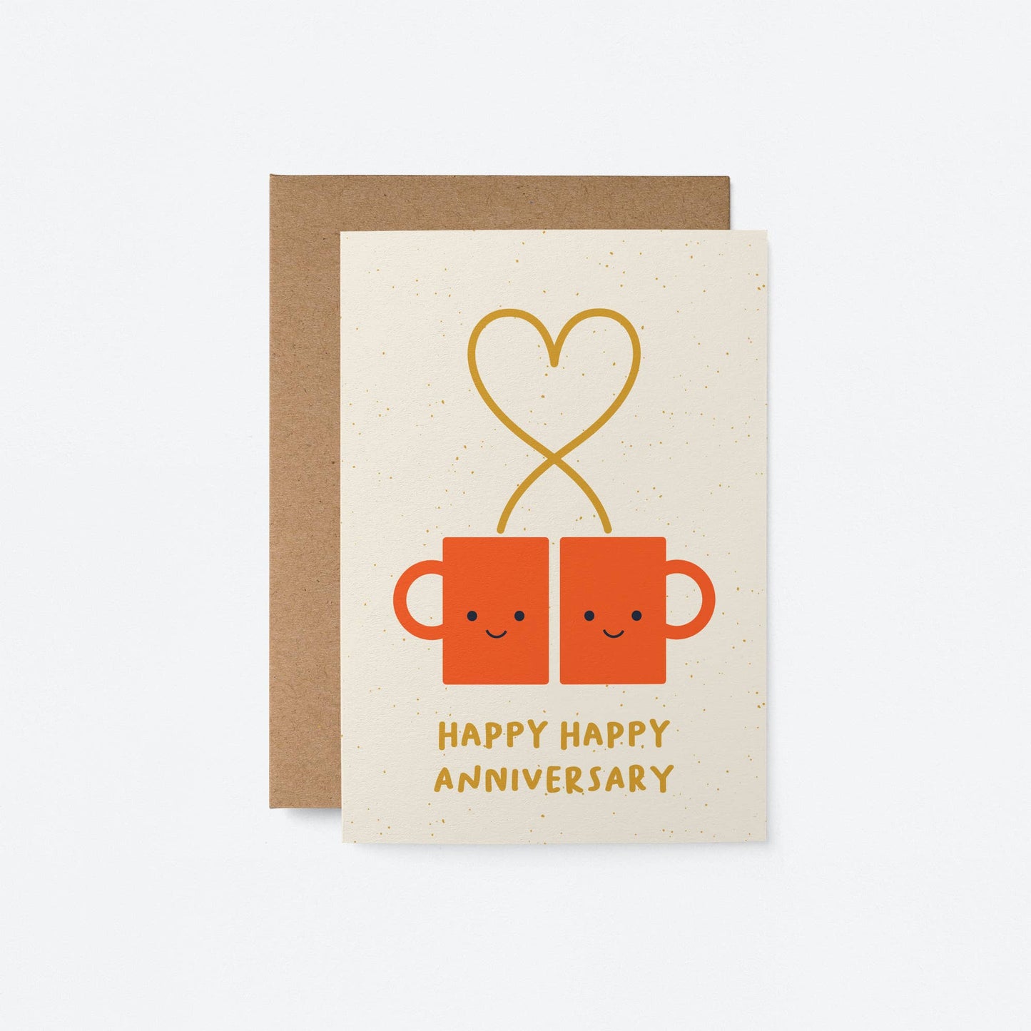 Happy happy anniversary - Greeting card: Standard cello / English