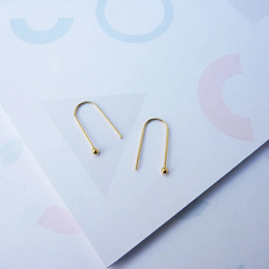 The Every Space gold plated Arc earrings by Custom Made UK