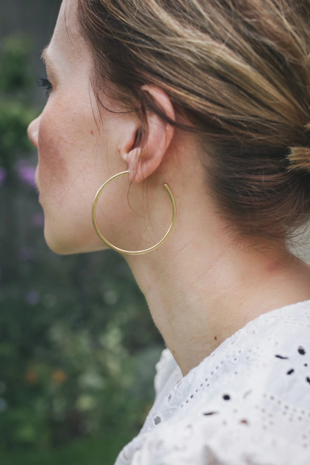 Hoop Earrings in Brass