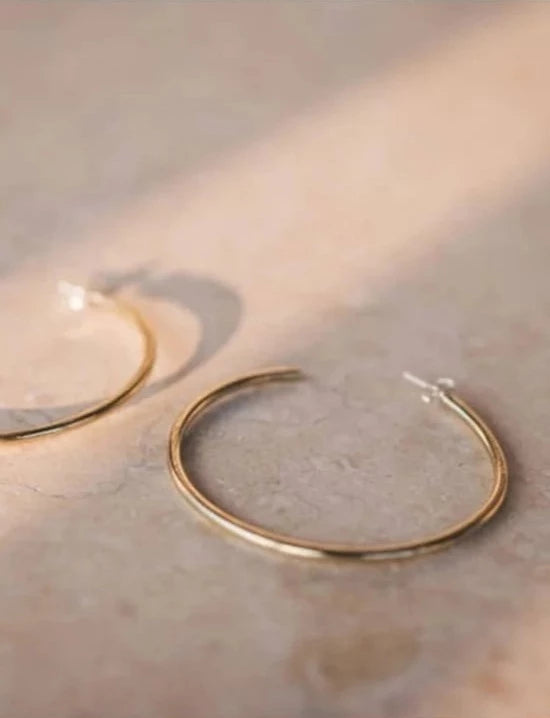Hoop Earrings in Brass