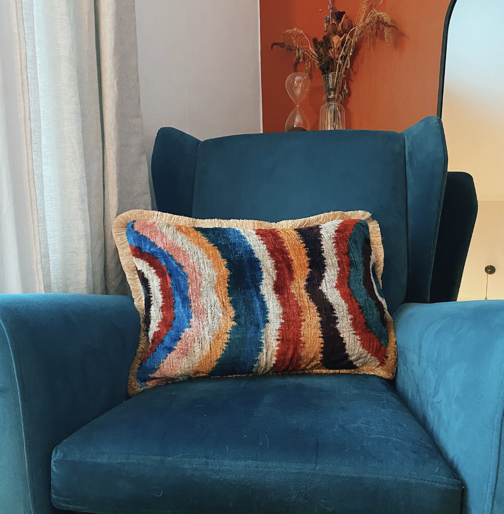 Russet Rainbow Velvet Cushion