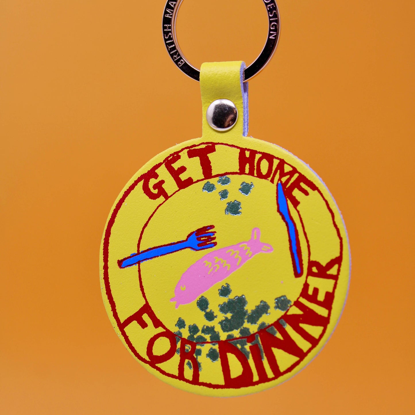 Get Home For Dinner Key Fob: Yellow