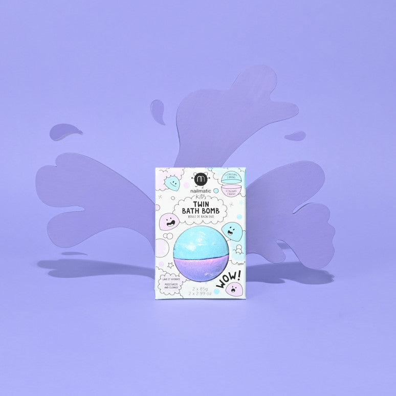 Twin Bath Bomb in Blue & Violet